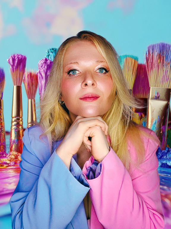 Self-portrait displaying me as a creative professional.